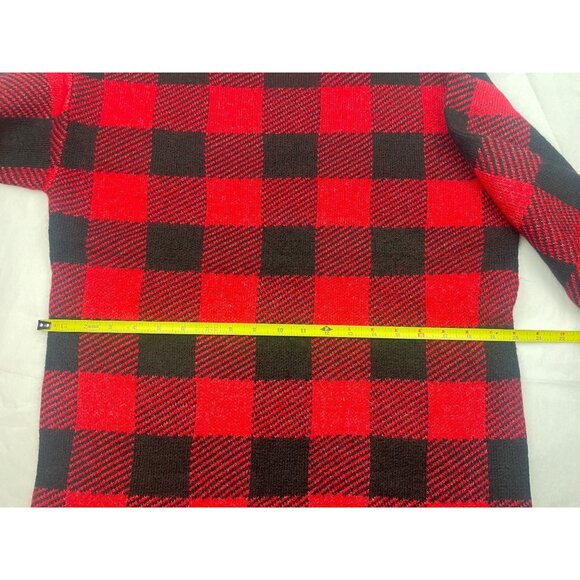 LOFT Petite Buffalo Plaid Mock Neck Tunic Sweater Large - Picture 8 of 9